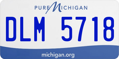 MI license plate DLM5718