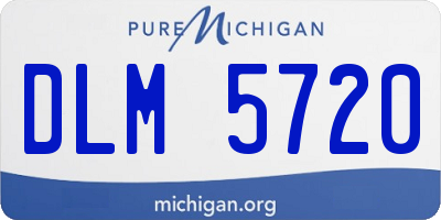 MI license plate DLM5720