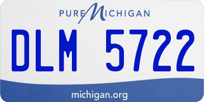 MI license plate DLM5722