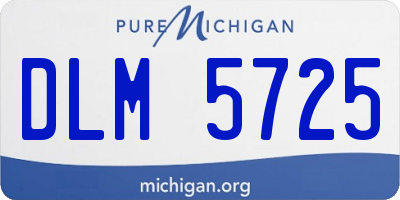 MI license plate DLM5725