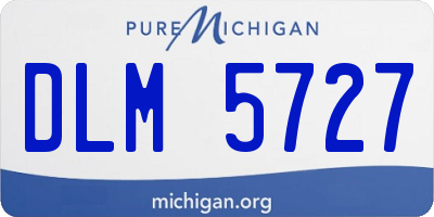 MI license plate DLM5727