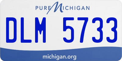 MI license plate DLM5733