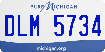 MI license plate DLM5734