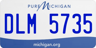MI license plate DLM5735