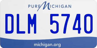 MI license plate DLM5740