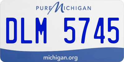 MI license plate DLM5745