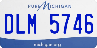 MI license plate DLM5746