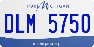 MI license plate DLM5750