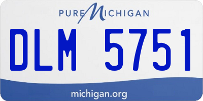 MI license plate DLM5751