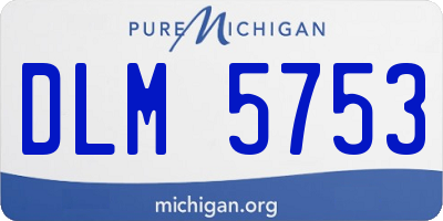 MI license plate DLM5753