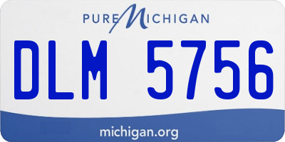 MI license plate DLM5756