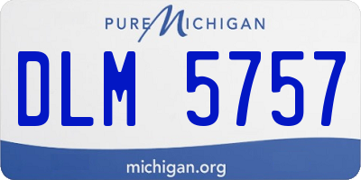 MI license plate DLM5757