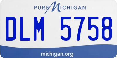 MI license plate DLM5758