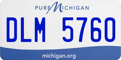 MI license plate DLM5760