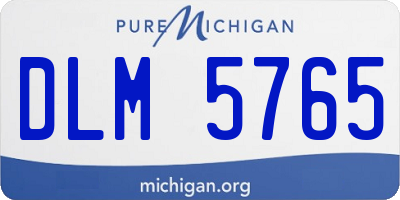 MI license plate DLM5765
