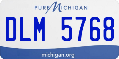 MI license plate DLM5768