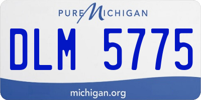 MI license plate DLM5775