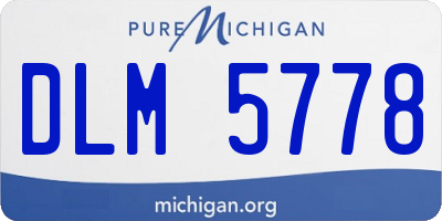 MI license plate DLM5778