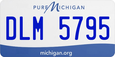 MI license plate DLM5795