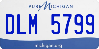 MI license plate DLM5799