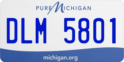 MI license plate DLM5801