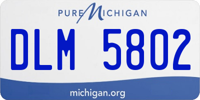 MI license plate DLM5802