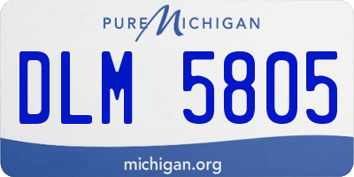 MI license plate DLM5805