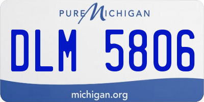 MI license plate DLM5806