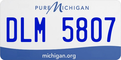 MI license plate DLM5807