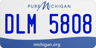 MI license plate DLM5808