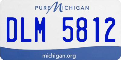MI license plate DLM5812