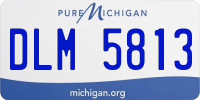 MI license plate DLM5813