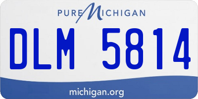 MI license plate DLM5814