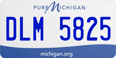 MI license plate DLM5825