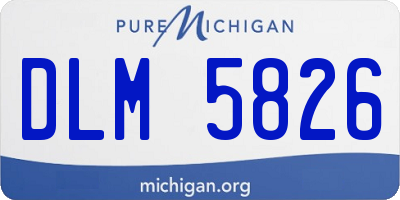 MI license plate DLM5826