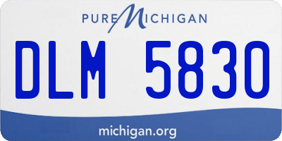 MI license plate DLM5830