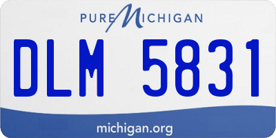 MI license plate DLM5831