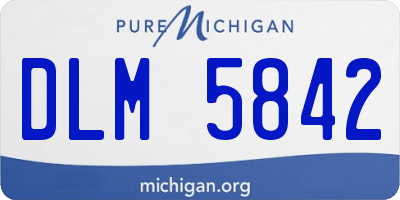 MI license plate DLM5842