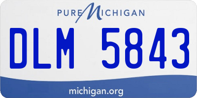 MI license plate DLM5843