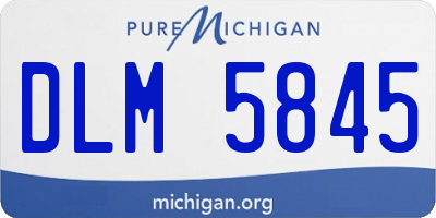 MI license plate DLM5845