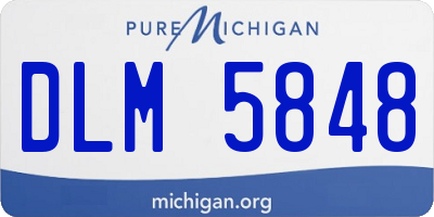 MI license plate DLM5848
