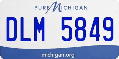 MI license plate DLM5849