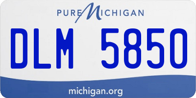 MI license plate DLM5850