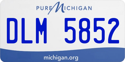 MI license plate DLM5852