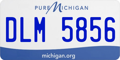 MI license plate DLM5856