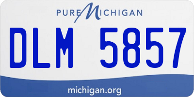 MI license plate DLM5857