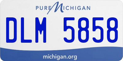 MI license plate DLM5858