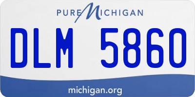 MI license plate DLM5860