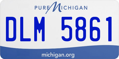 MI license plate DLM5861