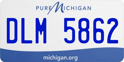 MI license plate DLM5862